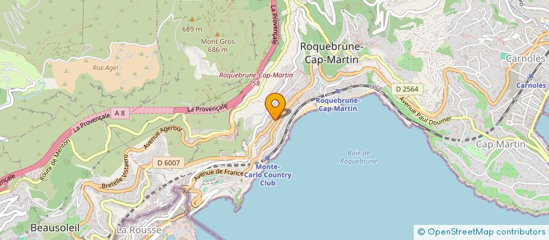 localisation de l'entreprise SCI LA CIGALIERE à ROQUEBRUNE-CAP-MARTIN