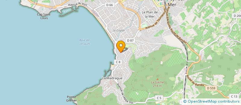 localisation de l'entreprise SCI LA CIME à SAINT-CYR-SUR-MER