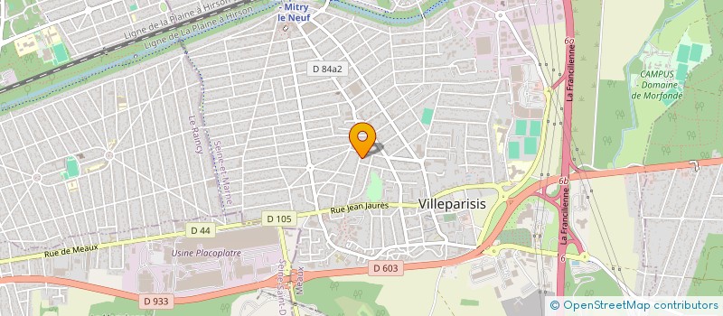 localisation de l'entreprise SCI LA CLAIRIERE  VILLEPARISIS