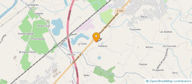 localisation de l'entreprise SCI LA CLARE RN 20  ALBIAS