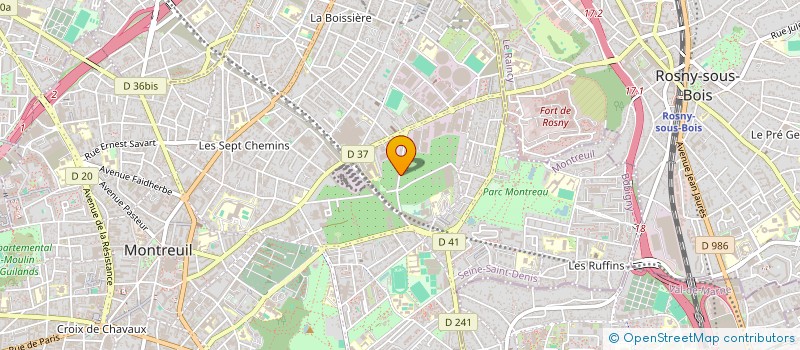 localisation de l'entreprise SCI LA CLEF DES CHAMPS  MONTREUIL