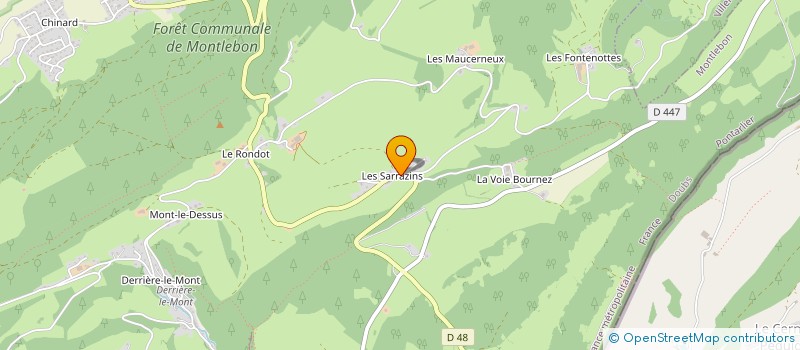 localisation de l'entreprise SCI LA CLOISON  MONTLEBON