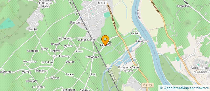 localisation de l'entreprise SCI LA CLOTTE  BARSAC