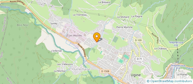 localisation de l'entreprise SCI LA COCCINELLE  UGINE