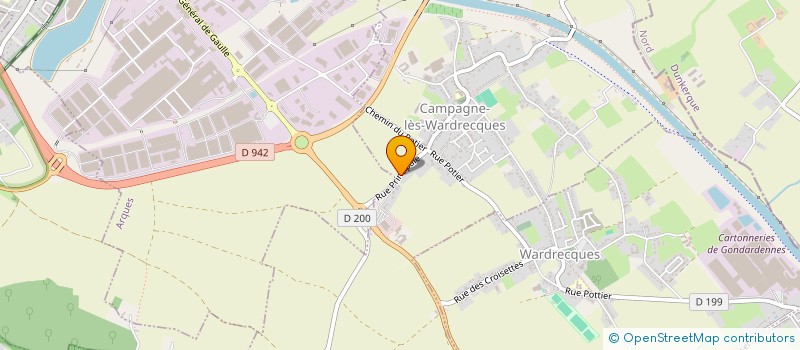 localisation de l'entreprise SCI LA COCQUETTERIE  CAMPAGNE-LES-WARDRECQUES