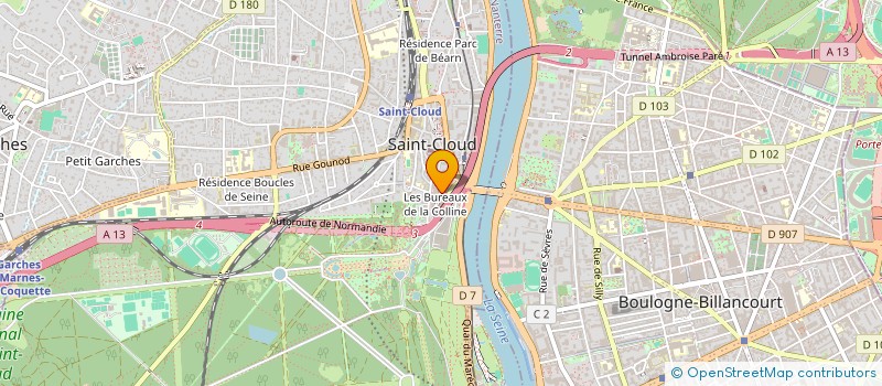 localisation de l'entreprise SCI LA COLLINE FE2 à SAINT-CLOUD