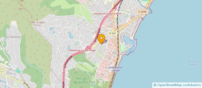localisation de l'entreprise SCI LA COLOMBE à VILLENEUVE-LOUBET