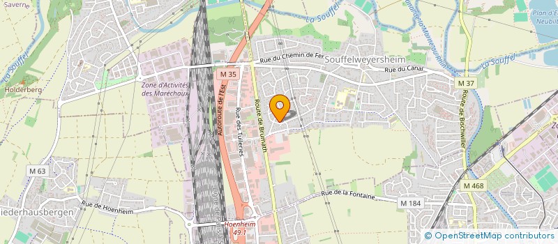 localisation de l'entreprise SCI LA COLOMBE  SOUFFELWEYERSHEIM