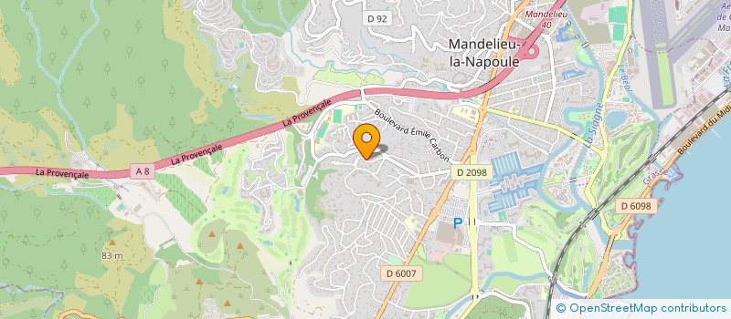 localisation de l'entreprise SCI LA COMBE à MANDELIEU-LA-NAPOULE