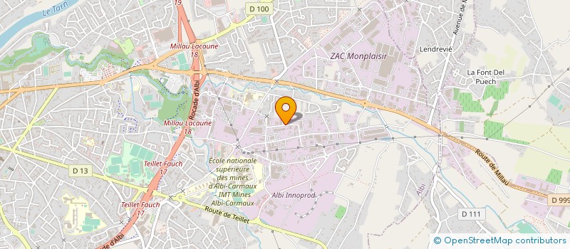 localisation de l'entreprise SCI LA COMBE à ALBI