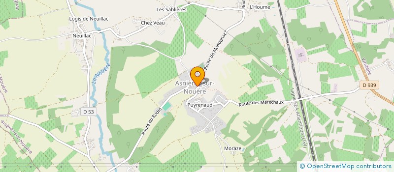 localisation de l'entreprise SCI LA COMBE DU BREUIL à ASNIERES-SUR-NOUERE