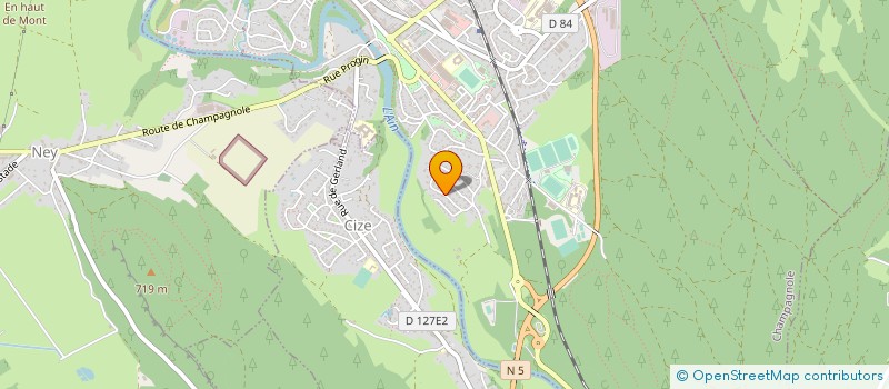 localisation de l'entreprise SCI LA COMBETTE  CHAMPAGNOLE