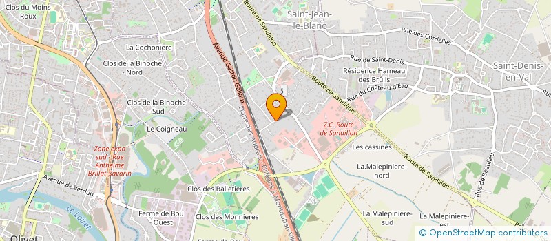 localisation de l'entreprise SCI LA COMMANDERIE à SAINT-JEAN-LE-BLANC