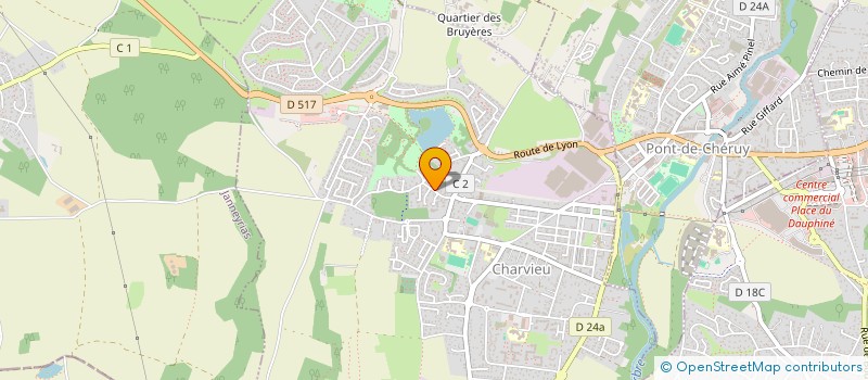 localisation de l'entreprise SCI LA COMMANDERIE  CHARVIEU-CHAVAGNEUX