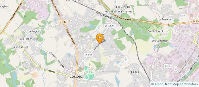 localisation de l'entreprise SCI LA COMPAGNIE 44 à COUZEIX