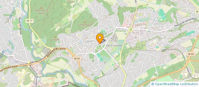 localisation de l'entreprise SCI LA CONDAMINE  CLAPIERS