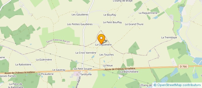 localisation de l'entreprise SCI LA COQUETIERE  SONZAY