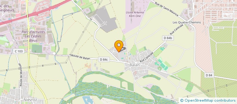 localisation de l'entreprise SCI LA COTIERE à BALAN