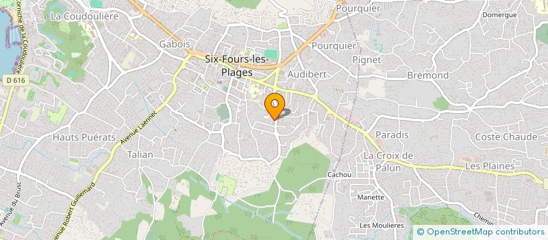 localisation de l'entreprise SCI LA COTTE à SIX-FOURS-LES-PLAGES