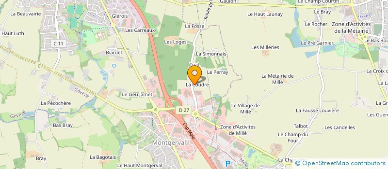 localisation de l'entreprise SCI LA COUDRE  LA MEZIERE