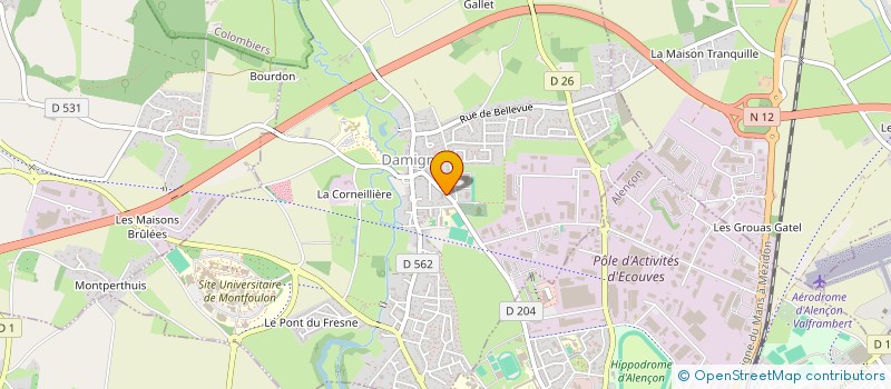 localisation de l'entreprise SCI LA COUR BIRET à DAMIGNY