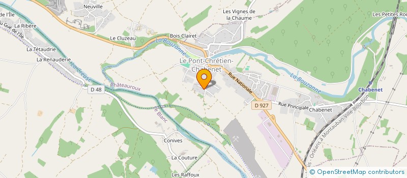 localisation de l'entreprise SCI LA COUR DES COTEAUX à LE PONT-CHRETIEN-CHABENET