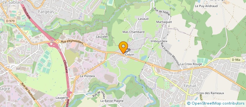 localisation de l'entreprise SCI LA COURTERIE à FEYTIAT