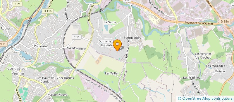localisation de l'entreprise SCI LA COURTINE à LIMOGES