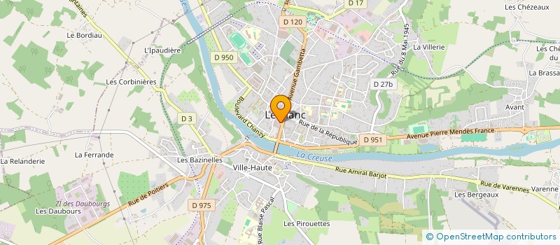 localisation de l'entreprise SCI LA COUTURE à LE BLANC