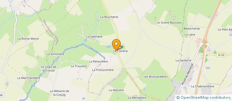 localisation de l'entreprise SCI LA CRACOTTE  SAINT-PARDOUX-SOUTIERS