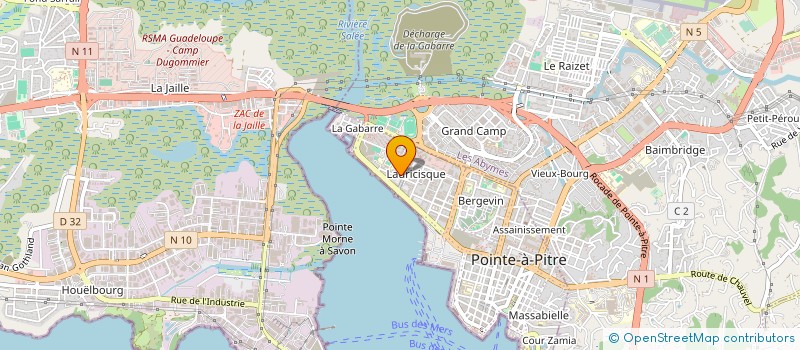 localisation de l'entreprise SCI LA CRAPAUDIERE à POINTE-A-PITRE