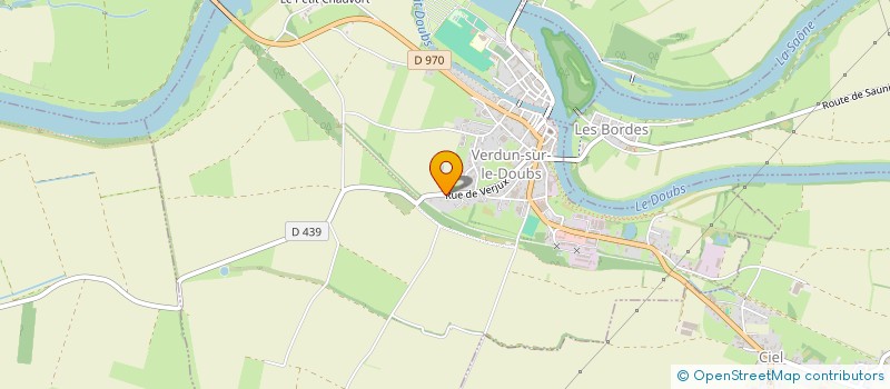 localisation de l'entreprise SCI LA CREUSE à VERDUN-SUR-LE-DOUBS