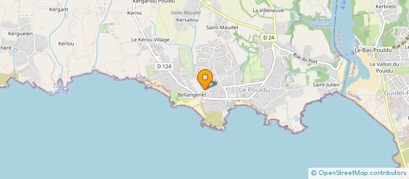 localisation de l'entreprise SCI LA CREVETTE à CLOHARS-CARNOET