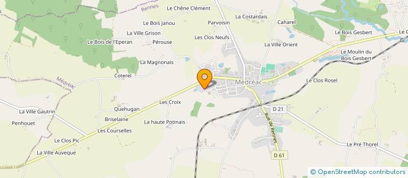 localisation de l'entreprise SCI LA CRIEE  MEDREAC