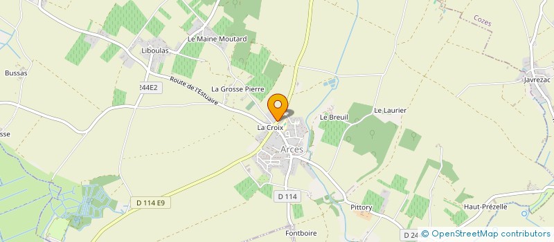 localisation de l'entreprise SCI LA CROIX à ARCES