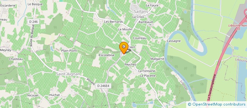 localisation de l'entreprise SCI LA CROIX à FRONSAC