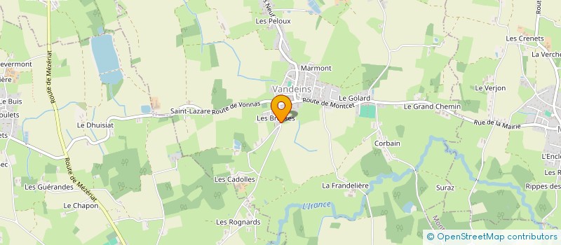localisation de l'entreprise SCI LA CROIX  VANDEINS