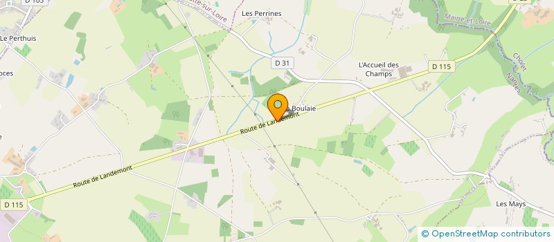 localisation de l'entreprise SCI LA CROIX DES LANDES  LE LOROUX-BOTTEREAU