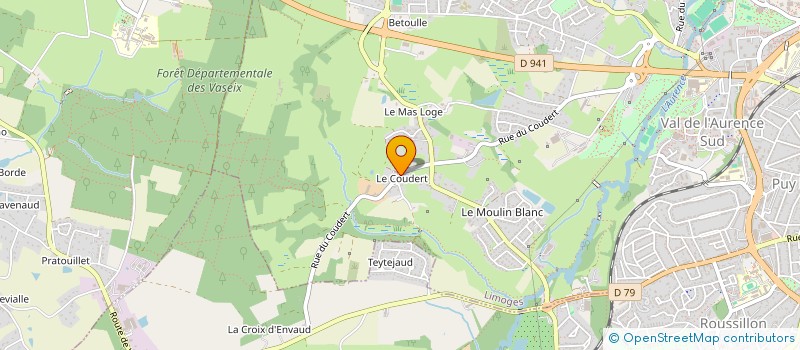 localisation de l'entreprise SCI LA CROIX DES VILLETTES à LIMOGES