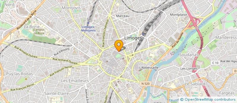 localisation de l'entreprise SCI LA CROIX DU CRIBLE à LIMOGES