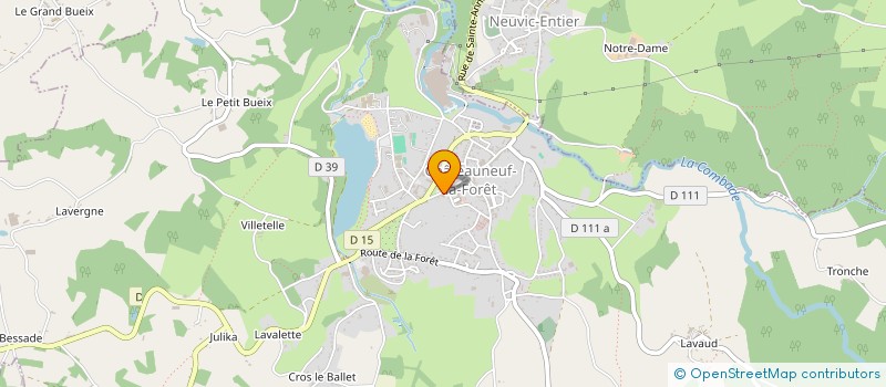 localisation de l'entreprise SCI LA CROIX DU RHE  CHATEAUNEUF-LA-FORET