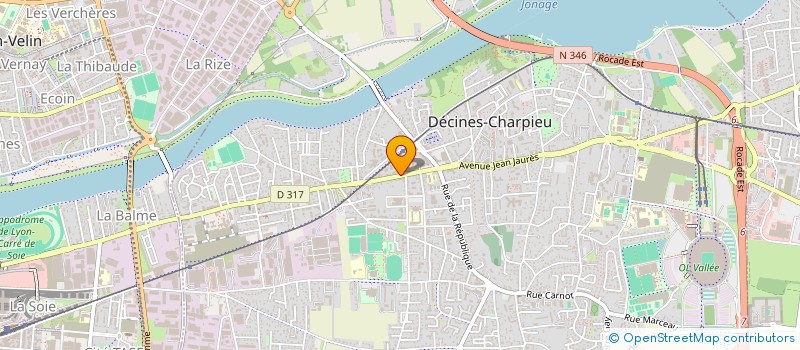 localisation de l'entreprise SCI LA CROIX DU SUD  DECINES-CHARPIEU