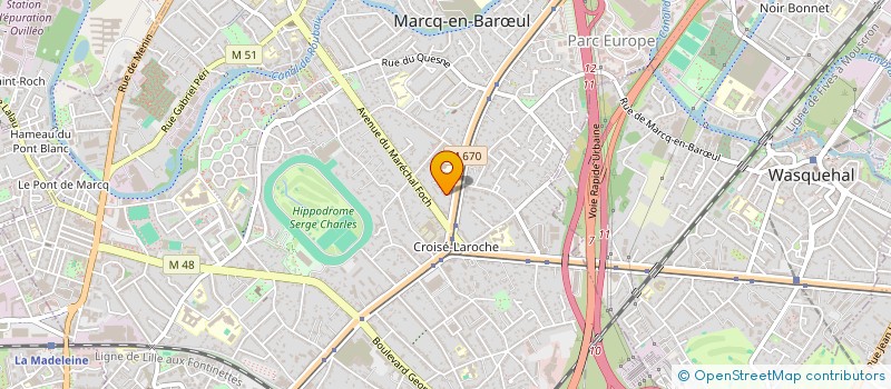 localisation de l'entreprise SCI LA CROIX DU SUD  MARCQ-EN-BARUL