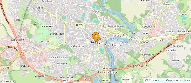 localisation de l'entreprise SCI LA CROIX VERT à AURAY