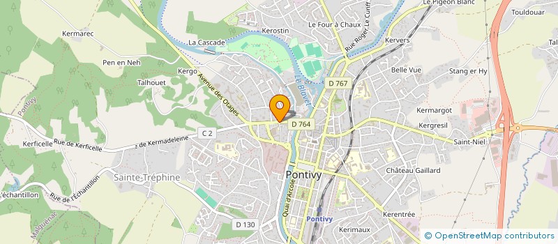 localisation de l'entreprise SCI LA CROIX VERTE  PONTIVY