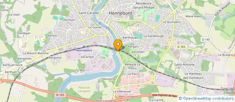 localisation de l'entreprise SCI LA CROIX VERTE  HENNEBONT