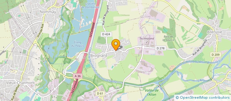 localisation de l'entreprise SCI LA CROZE  BROGNARD