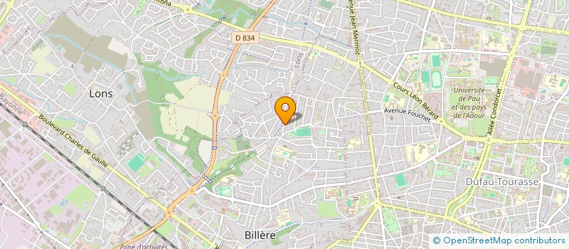 localisation de l'entreprise SCI LA DAME BLANCHE  BILLERE