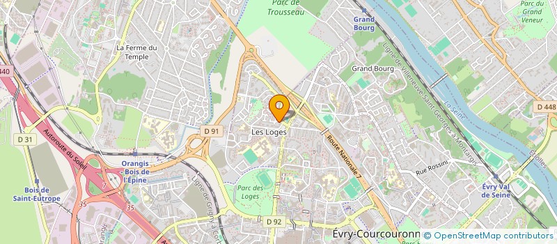 localisation de l'entreprise SCI LA DAME DU LAC à EVRY-COURCOURONNES