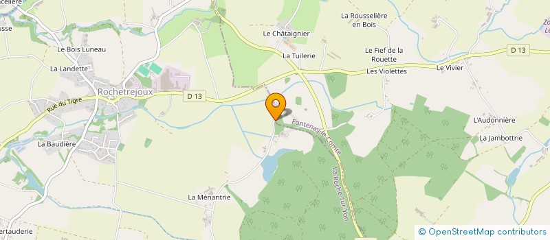 localisation de l'entreprise SCI LA DEBUTRIE  ROCHETREJOUX